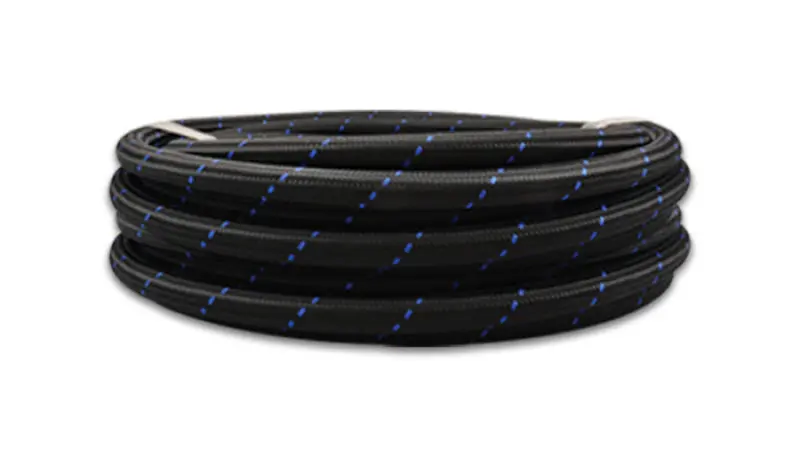 Vibrant -4 An Two-Tone Black-And-Blue Nylon-Braided Flexible Hose – 5-Foot Roll 1