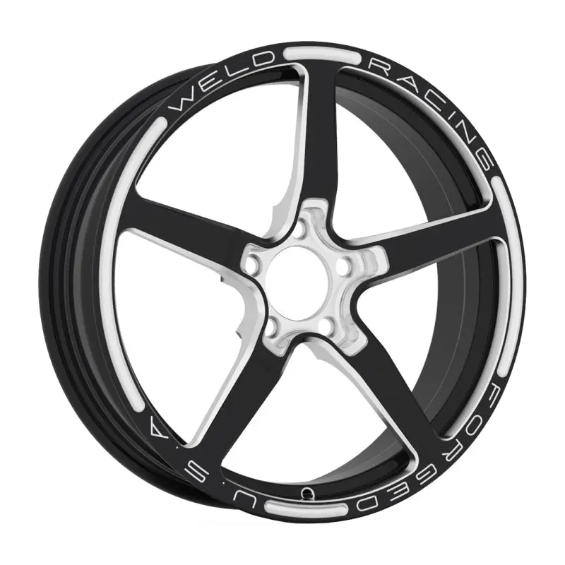 Weld Alumastar 18X6 Black One-Piece Aluminum Wheel – 5X4.75 Bolt Pattern, 4.25" Backspace 1