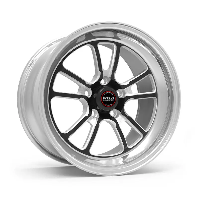 Weld S70 Rt-S Forged Aluminum Wheel: 17X8", 5X120.65Mm, 4.3" Backspace — Black Center / Polished Lip 1
